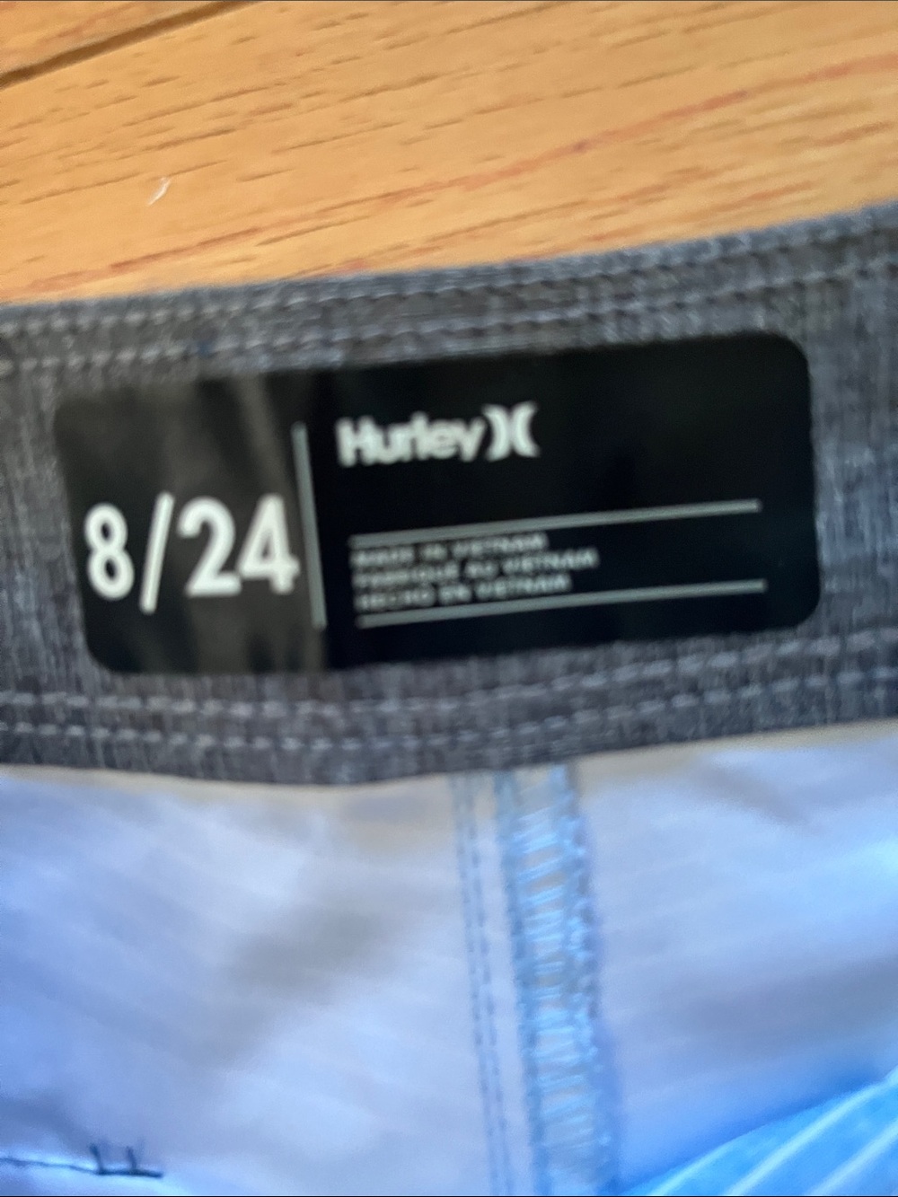 Hurley Kids Two-Pack Stripe Board Shorts in Blue and Coral - Picture 2 of 3